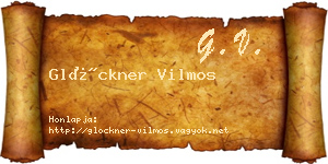 Glöckner Vilmos névjegykártya