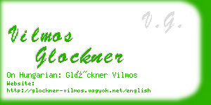 vilmos glockner business card
